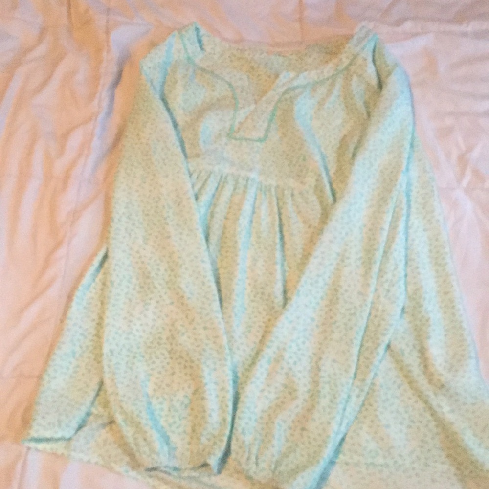 Copper key green blouse